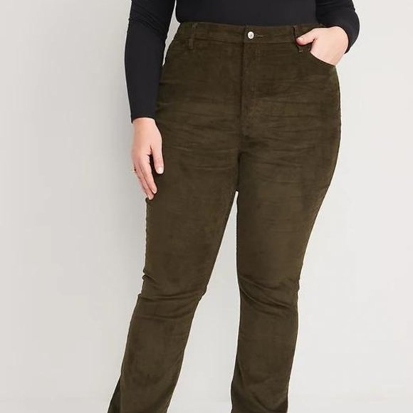 Old Navy Extra High-Waisted Kicker Corduroy Boot-Cut Pants for Women New - Picture 9 of 10